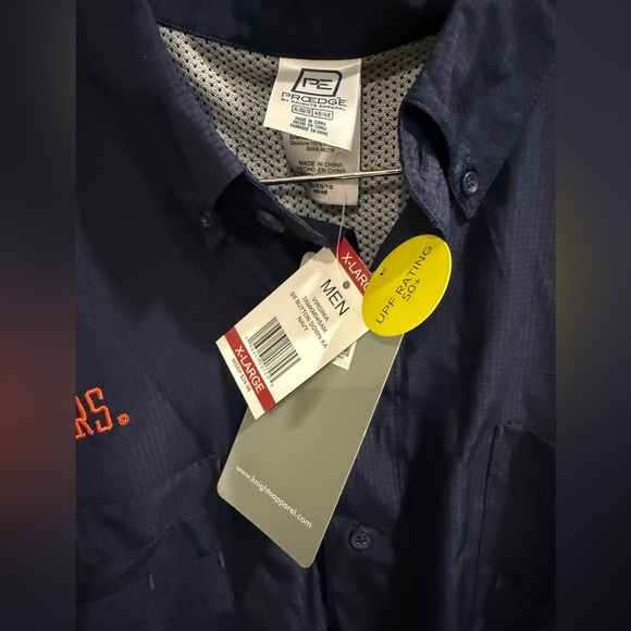 Pro Edge Dark Blue Men's Shirt Virginia Cavaliers SPF NWT - Picture 3 of 5